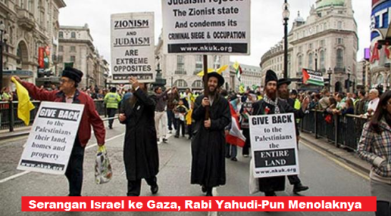 Serangan Israel ke Gaza Rabi Yahudi-Pun Menolaknya